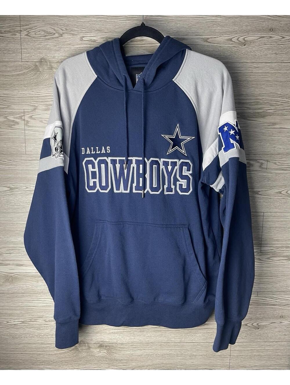 Dallas Cowboys Sweatshirt Mens Large Hoodie Pullover NFL Football Embroidered